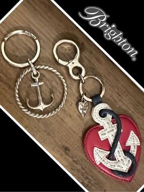 BRIGHTON Nautical Anchor key chain & bag charm Bundle